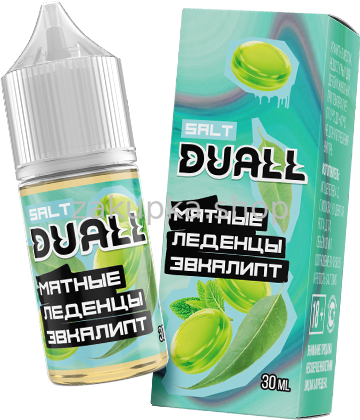 ЖИДКОСТЬ DUALL SALT HARD 30 мл - Мятные леденцы Эвкалипт